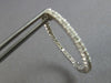 ESTATE .70CT DIAMOND 14KT WHITE GOLD 3D CLASSIC INSIDE OUT HOOP HANGING EARRINGS