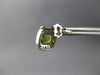 2.13CT DIAMOND & AAA PERIDOT 14KT WHITE GOLD SQUARE HALO FILIGREE STUD EARRINGS