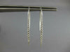 LONG .59CT DIAMOND 14KT WHITE GOLD 3D ELONGATED GRADUATING BAR HANGING EARRINGS