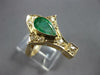 ANTIQUE LARGE 1.36CT DIAMOND & AAA EMERALD 18KT YELLOW GOLD ROSE CUT STAR RING