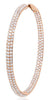 LARGE 6.83CT DIAMOND 18KT ROSE GOLD 3D CLASSIC 3 ROW INSIDE OUT HANGING EARRINGS