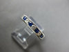 .28CT DIAMOND & AAA SAPPHIRE 14KT WHITE GOLD 3D 7 STONE ANNIVERSARY RING #27475