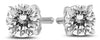 ESTATE 0.33CT DIAMOND 14KT WHITE GOLD 3D CLASSIC ROUND FOUR PRONG STUD EARRINGS