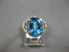3.34CT DIAMOND & AAA BLUE TOPAZ 14KT WHITE GOLD OVAL & ROUND FUN LOVE KNOT RING