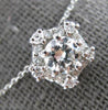 .72CT DIAMOND 14KT WHITE GOLD 3D CLASSIC ROUND HALO PENTAGON FLOATING PENDANT