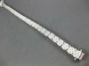 ESTATE WIDE 5.52CT DIAMOND 18KT WHITE GOLD 3D CLUSTER ROUND TENNIS BRACELET