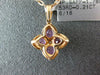 ESTATE 1.99CT DIAMOND & AAA PINK SAPPHIRE 18KT WHITE GOLD 4 LEAF CLOVER PENDANT