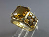 LARGE 7.72CT DIAMOND & AAA CITRINE & SMOKY TOPAZ 14K YELLOW GOLD FUN RING #27548