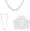 4.0CT DIAMOND 14K WHITE GOLD 3D ROUND CLASSIC SEMI ETERNITY LOVE TENNIS NECKLACE