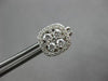 ESTATE 1.0CT DIAMOND 18KT WHITE GOLD 3D ROUND CLUSTER SQUARE EARRING JACKET SET
