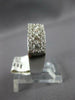 WIDE 1.98CT DIAMOND 18K WHITE GOLD 3D ROUND 3 ROW SEMI ETERNITY ANNIVERSARY RING