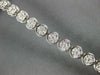 WIDE 2.07CT DIAMOND 14KT WHITE GOLD CLUSTER BEZEL PRONG CLASSIC TENNIS BRACELET