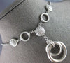 LARGE .48CT DIAMOND 14K WHITE GOLD 3D MATTE & SHINY MULTI CIRCULAR LOVE NECKLACE