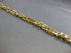 ESTATE LONG 14KT YELLOW GOLD 3D CLASSIC MATTE & SHINY FIGARO MENS BRACELET