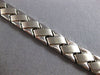 ESTATE 14KT WHITE GOLD 3D CLASSIC MATTE & SHINY CRISS CROSS FUN BRACELET