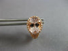 LARGE 3.45CT DIAMOND & AAA MORGANITE 14K ROSE GOLD OVAL CLIP ON HANGING EARRINGS