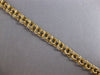 ESTATE LONG 14KT YELLOW GOLD 3D CLASSIC SOLID DOUBLE LINK CHARM BRACELET