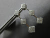 1.0CT DIAMOND 14KT WHITE GOLD PRINCESS INVISIBLE SQUARE JOURNEY HANGING EARRINGS