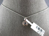 .84CT DIAMOND & AAA SAPPHIRE 14KT WHITE GOLD CLASSIC ROUND HALO FLOATING PENDANT
