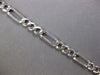 ESTATE LONG 14KT WHITE GOLD 3D CLASSIC SOLID 7.5MM FIGARO MENS BRACELET