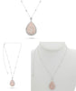 LARGE 8.35CT WHITE & PINK DIAMOND 18KT WHITE & ROSE GOLD 3D MULTI SHAPE NECKLACE