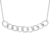 ESTATE .48CT DIAMOND 14KT WHITE GOLD CLASSIC MULTI OVAL LINK LOVE KNOT NECKLACE