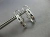 .92CT DIAMOND & AAA SAPPHIRE 14K WHITE GOLD 3D CHANNEL UMBRELLA HANGING EARRINGS