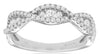 ESTATE .50CT DIAMOND 14KT WHITE GOLD 3D ROUND CRISS CROSS INFINITY LOVE RING