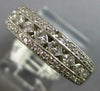 .75CT DIAMOND 18KT WHITE GOLD ROUND & PRINCESS 3 ROW FILIGREE ANNIVERSARY RING