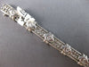 WIDE .75CT DIAMOND 14K WHITE GOLD 3D ROUND BEZEL ETOILE FILIGREE TENNIS BRACELET