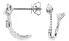 .36CT DIAMOND 14KT WHITE GOLD ROUND PEAR SHAPE DESIGN UMBRELLA HANGING EARRINGS