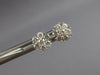 ESTATE .50CT DIAMOND 14KT WHITE GOLD 3D FLOWER SNOWFLAKE STUD EARRINGS