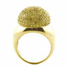 2.72CT FANCY YELLOW DIAMOND 18KT YELLOW GOLD 3D MULTI ROW DOME SHAPE FUN RING