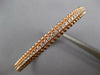 ESTATE WIDE .82CT DIAMOND 14KT ROSE GOLD 3D BEADED FLEXIBLE FUN BANGLE BRACELET