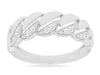 ESTATE .15CT DIAMOND 14KT WHITE GOLD 3D CLASSIC MULTI LINK LOVE KNOT FUN RING