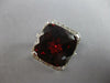 EXTRA LARGE 9.80CT DIAMOND & AAA RHODOLITE 14KT WHITE GOLD CUSHION & ROUND RING