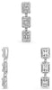 .83CT DIAMOND 14KT WHITE GOLD ROUND BAGUETTE & PRINCESS SQUARE FLOATING PENDANT