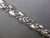 ESTATE WIDE AND LONG 14K WHITE GOLD CLASSIC MATTE & SHINY X DESIGN LOVE BRACELET