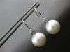 .20CT DIAMOND & AAA SOUTH SEA PEARL 18KT WHITE GOLD SOLITAIRE HANGING EARRINGS