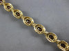 10.71CT DIAMOND & AAA GARNET 14KT YELLOW GOLD 3D OVAL & ROUND TENNIS BRACELET