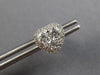 ESTATE 1.01CT DIAMOND 18KT WHITE GOLD HEART SHAPE HALO INVISIBLE STUD EARRINGS