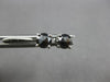 ESTATE 1.0CT BLACK DIAMOND 14KT WHITE GOLD 3D CLASSIC ROUND SCREWBACK EARRINGS