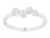 ESTATE .23CT DIAMOND 14KT WHITE GOLD 3D ROUND CLASSIC ETOILE FOUR STONE FUN RING
