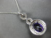 LARGE 3.1CT DIAMOND & AAA AMETHYST 14KT WHITE GOLD OVAL & ROUND FLOATING PENDANT