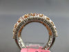 ESTATE LARGE 5.31CT WHITE & PINK DIAMOND 18KT WHITE & ROSE GOLD ANNIVERSARY RING