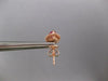 1.24CT DIAMOND & AAA RUBY 14K ROSE GOLD PEAR SHAPE & ROUND CLASSIC STUD EARRINGS