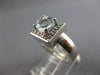 .48CT DIAMOND & AAA AQUAMARINE 14KT WHITE GOLD CUSHION & ROUND ENGAGEMENT RING