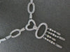 1.59CT DIAMOND 14KT WHITE GOLD 3D HEART CHANDELIER SEMI ETERNITY LARIAT NECKLACE