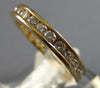 1.10CT DIAMOND 14KT YELLOW GOLD 3D ROUND ETERNITY 3mm WEDDING ANNIVERSARY RING