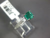ESTATE 1.20CT DIAMOND & AAA EMERALD 14KT WHITE GOLD 3D CLASSIC ENGAGEMENT RING